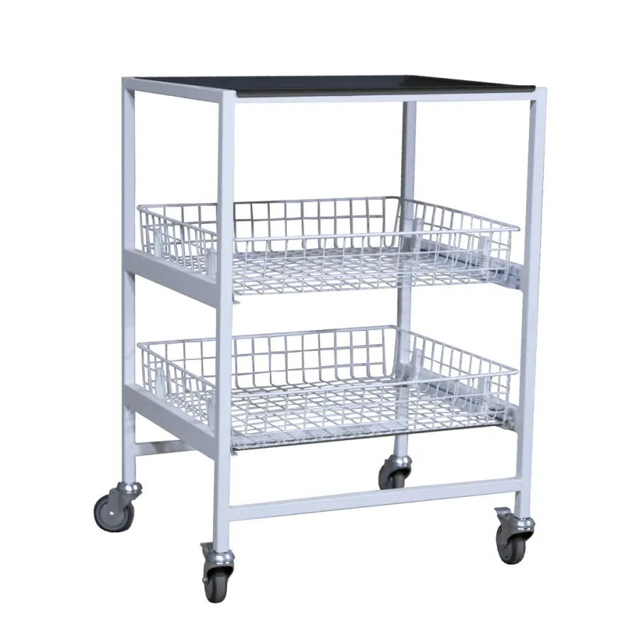 HOSPITAL 22 vozík 2-koše, bílý/nerez